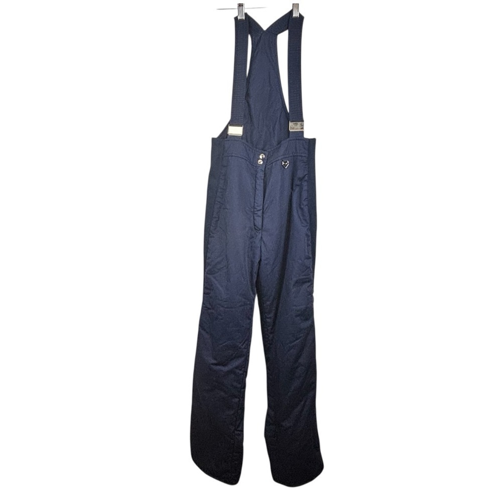Vintage Obermeyer Ladies Ski Pants Navy Blue V-Back Zip Sport Outdoor Size 10